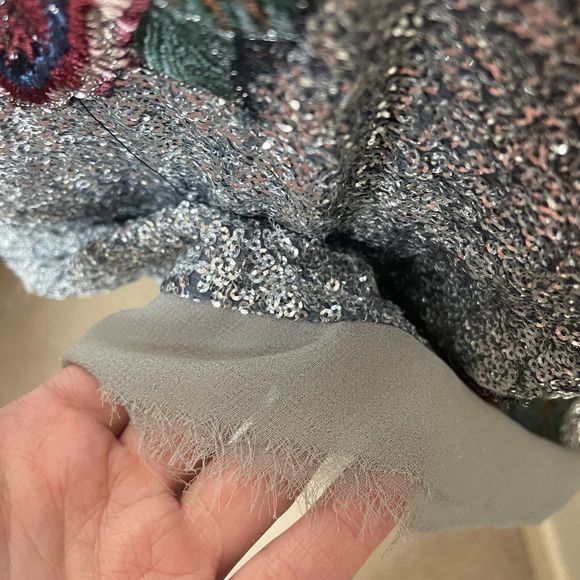 RARE ASO Alexis in Schitt’s Creek Zara Sequin Size Medium Embroidered Dress TV - Picture 13 of 16